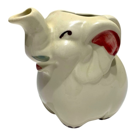 Vintage 1940’s Shawnee Pottery Hand Painted Elephant Creamer - Picture 1 of 6